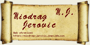 Miodrag Jerović vizit kartica